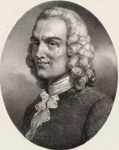 Portret van de componist Jean-Philippe Rameau door Pierre Louis Henri Grevedon