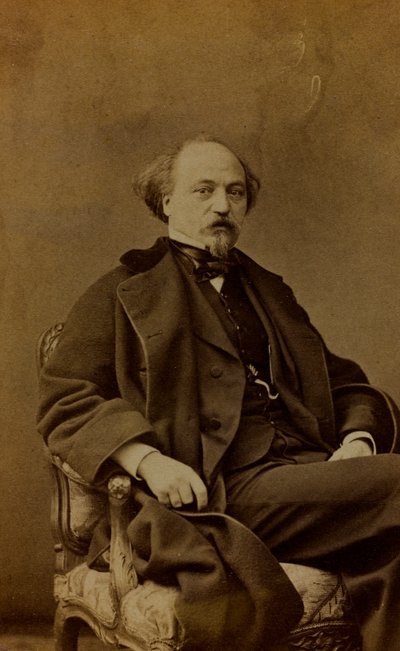 Portret van Jean Pierre Alexandre Antigna, Franse schilder; carte de visite door Pierre Louis Pierson