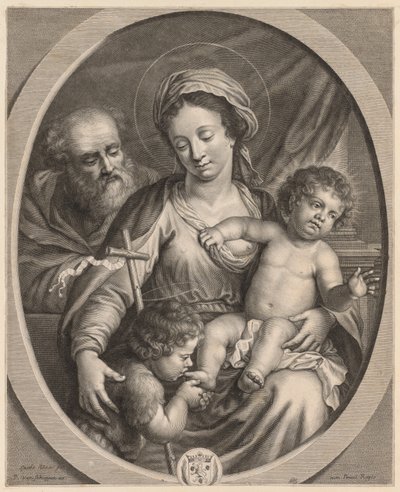 Heilige Familie en S. Johannes door Pierre Louis van Schuppen