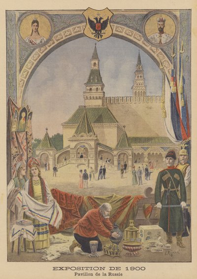 Het Russische paviljoen op de Exposition Universelle van 1900 in Parijs door Pierre Mejanel