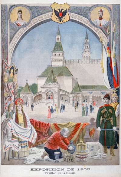 Het Russische paviljoen op de Wereldtentoonstelling van 1900, Parijs door Pierre Mejanel