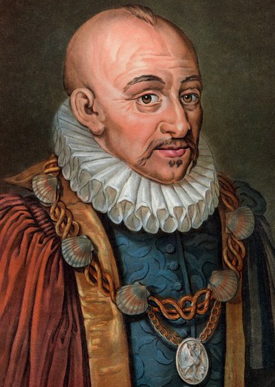 Michel Eyquem de Montaigne 1533-1592 - gravure - 19e eeuw - Portret van Michel Eyquem de Montaigne (1533-1592), Franse humanistische filosoof. Gravure door Pierre Michel Alix door Pierre Michel Alix