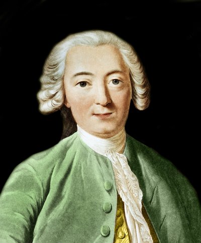 Portretgravure van Claude-Adrien Helvetius (1715-1771) Engelse filosoof - gravure naar Pierre Michel Alix door Pierre Michel Alix