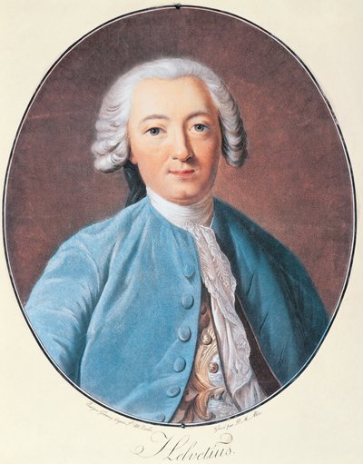 Portret van Claude Adrien Helvetius door Pierre Michel Alix