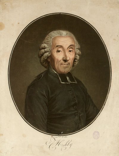 Portret van Gabriel Bonnot de Mably door Pierre Michel Alix