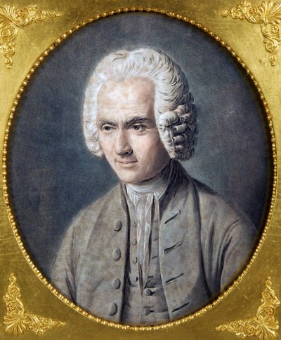 Portret van Jean-Jacques Rousseau door Pierre Michel Alix
