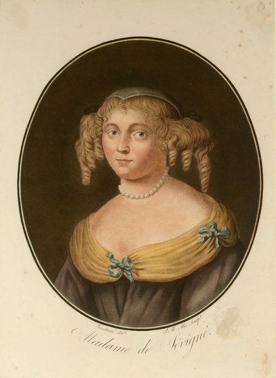 Portret van Marie de Rabutin-Chantal, Markiezin de Sévigné 1626-1696, 1797 door Pierre Michel Alix