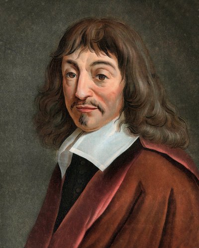Portret van René Descartes door Pierre Michel Alix