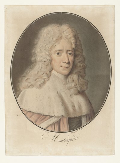 Portret van Charles de Montesquieu door Pierre Michel Alix
