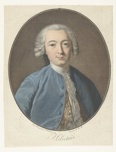 Portret van Claude Adrien Helvétius door Pierre Michel Alix
