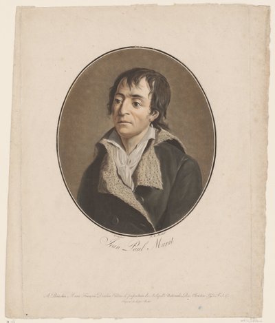 Portret van Jean Paul Marat door Pierre Michel Alix