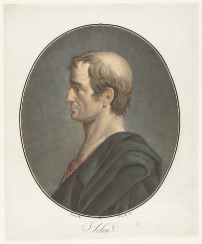 Portret van Solon door Pierre Michel Alix