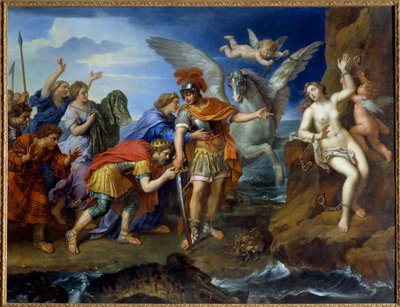 Perseus bevrijdt Andromeda door Pierre Mignard