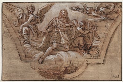 Ontwerp voor plafonddecoratie door Pierre Mignard