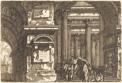 De ingang van een tempel door Pierre Moreau