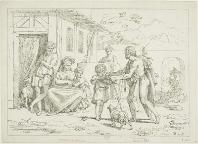 Homerus door Pierre Nolasque Bergeret