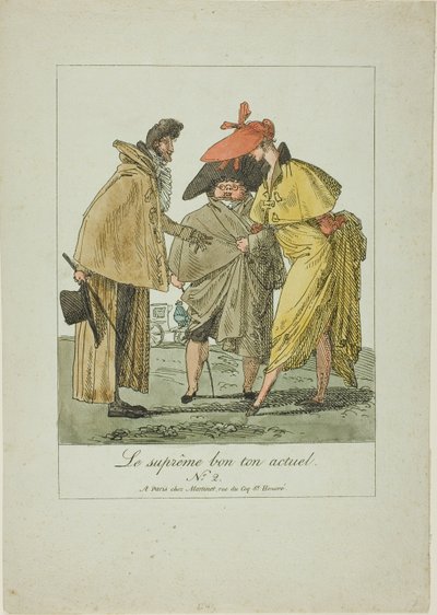 Plaat Twee uit De Hoogste Huidige Mode door Pierre Nolasque Bergeret