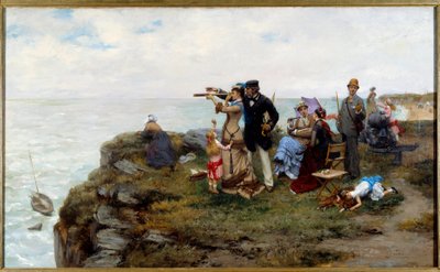 De kliffen van Etretat door Pierre Outin