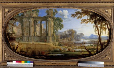 Landschap samengesteld met oude ruïnes door Pierre Patel