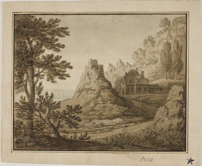 Bergachtig kustdorp door Pierre Patel I