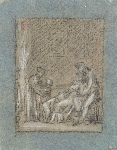 Studie voor Une Famille dans la désolation door Pierre Paul Prud