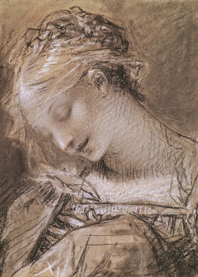 Hoofd van de Maagd door Pierre Paul Prudhon