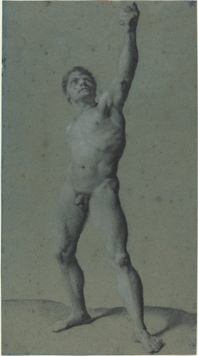 Studie van een mannelijk naakt door Pierre Paul Prud