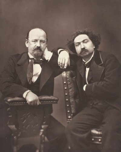 Émile Erckmann Franse schrijver, 1822-1899 en Alexandre Chatrian Franse schrijver, 1826-1890 door Pierre Petit