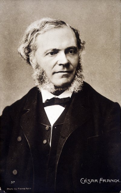Portret van César Franck, Franse componist en organist van Belgische afkomst (1822-1890) door Pierre Petit