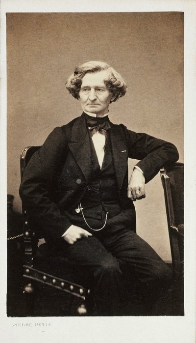 Portret van de componist Hector Berlioz door Pierre Petit
