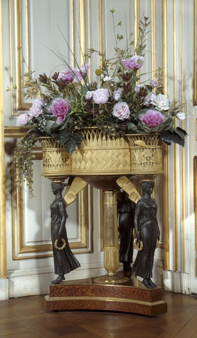 Jardinière met vier manden in goudbrons rond 1807 door Pierre Philippe (attr. to) Thomire