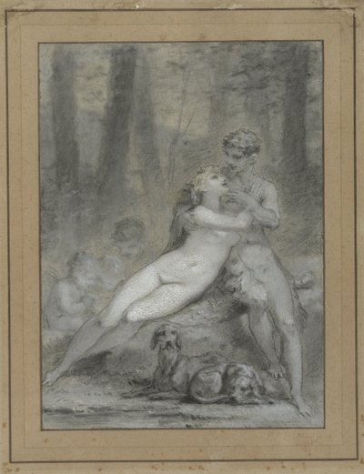 Venus en Adonis door Pierre Prud