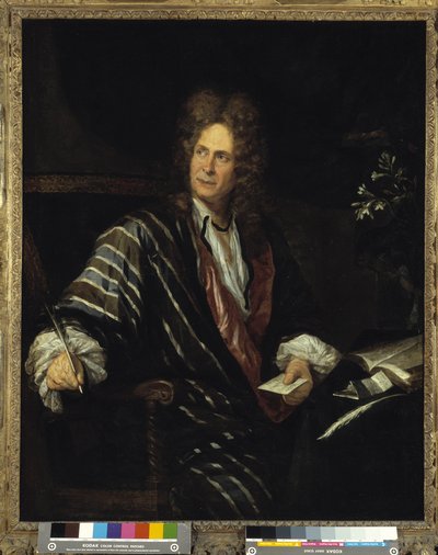 Man zittend of portret van man in zijden kleding door Pierre Puget