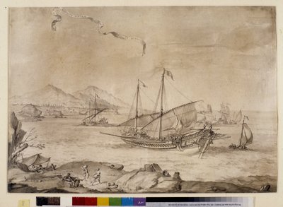 Schepen in de haven van Marseille - met de cartridge door Pierre Puget