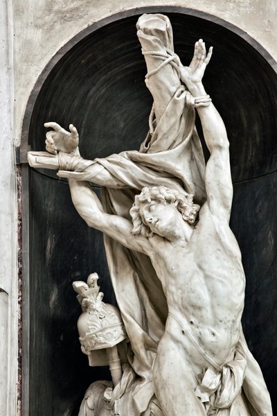 St. Sebastiaan (detail) door Pierre Puget