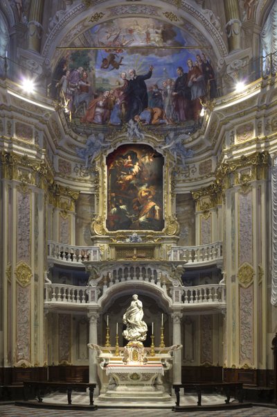 De Onbevlekte Ontvangenis, Santa Maria Immaculate geplaatst op het altaar van de scenografische kapel 1669-70 door Pierre Puget