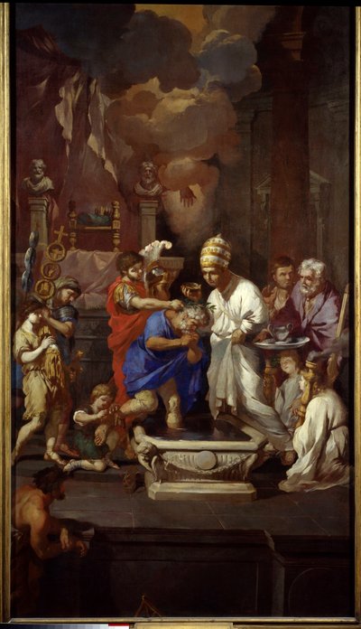 De doop van Constantijn (Constantijn de Grote, 270-337) door Pierre Puget