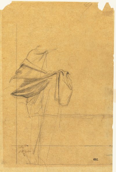 Draperiestudie door Pierre Puvis de Chavannes