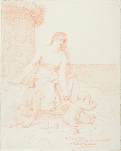 Vissersfamilie door Pierre Puvis de Chavannes