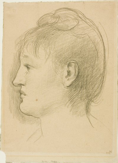 Hoofd van een vrouw door Pierre Puvis de Chavannes