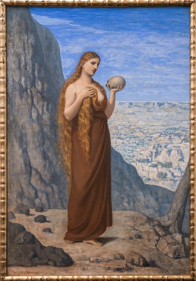 Maria Magdalena in de woestijn door Pierre Puvis de Chavannes