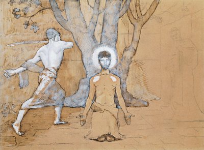 Studie voor onthoofding van Johannes de Doper door Pierre Puvis de Chavannes