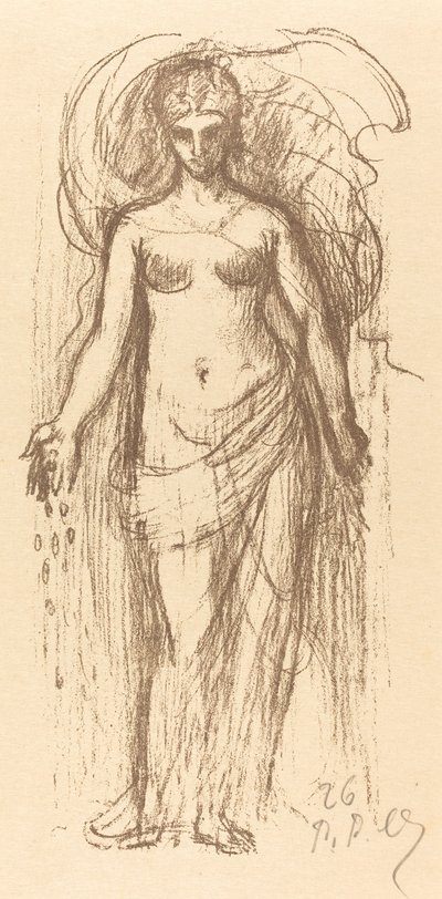 Studie van een vrouw (Overvloed) door Pierre Puvis de Chavannes