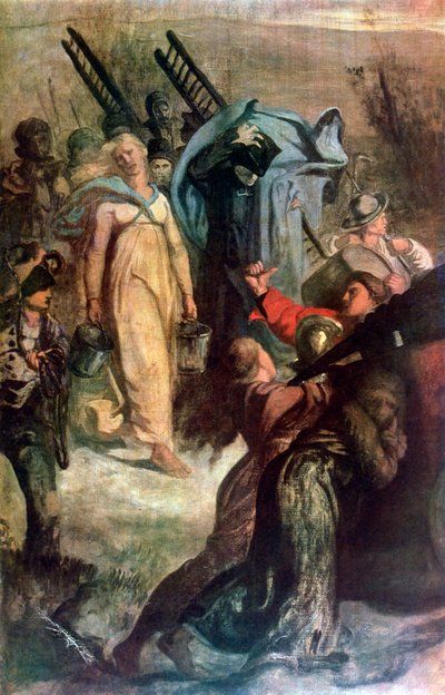 De dorpsbrandweer (detail), 1857 door Pierre Puvis de Chavannes
