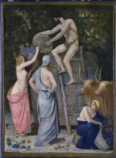 De wijnpers door Pierre Puvis de Chavannes