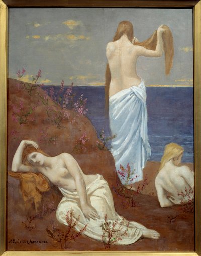 Jonge meisjes aan de kust door Pierre Puvis de Chavannes