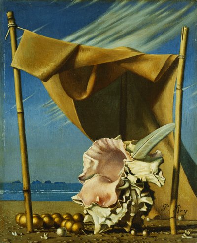 Schelpen en Draperie, c.1930 door Pierre Roy