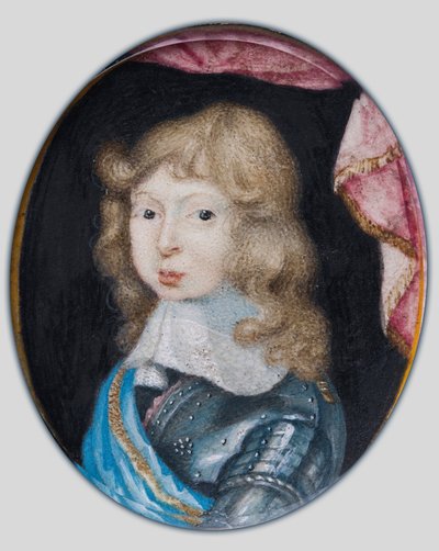 Miniatuur van Karel XI, Koning van Zweden als kind, c.1662 door Pierre Signac