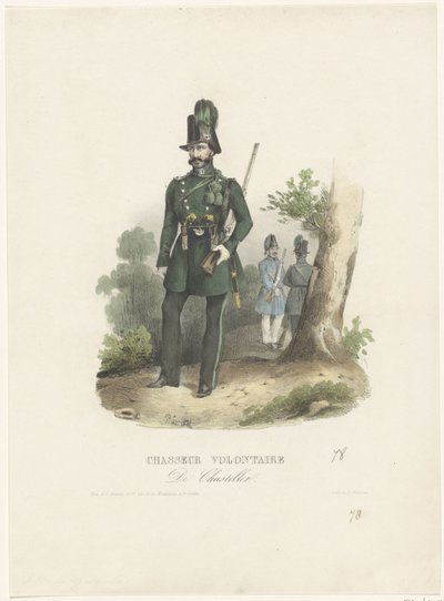Belgische vrijwillige jager, 1831 door Pierre Simonau