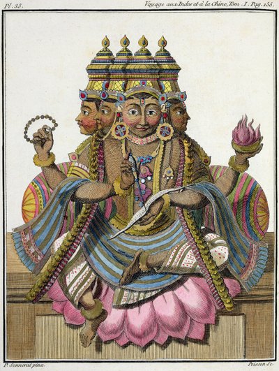 Brahma, hindoegod van de schepping, uit 